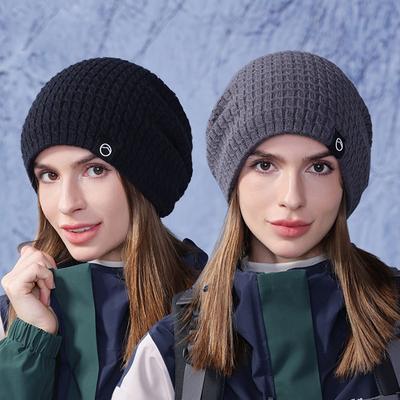 Winter Ear Protection Hat Outdoor Coldproof Warm Hat Women's Fleece Knitted Wool Hat