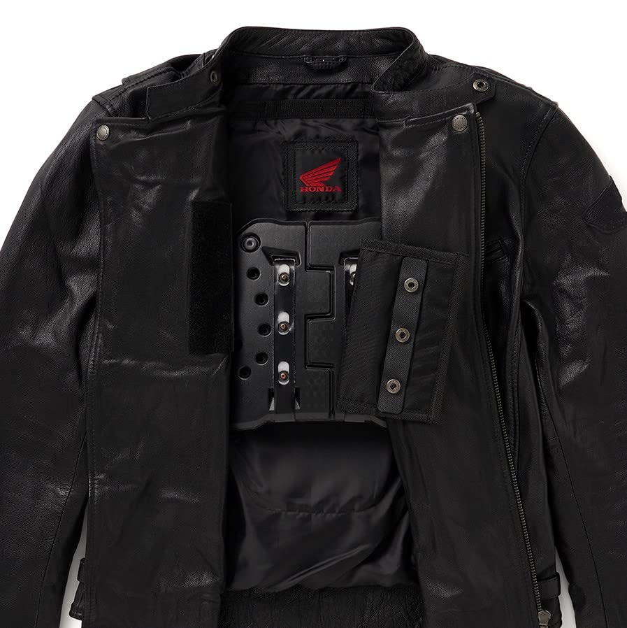 Honda Goatskin Size S Men's Double-Breasted Jacket, Brown, (0SYTZ-53E-TS)