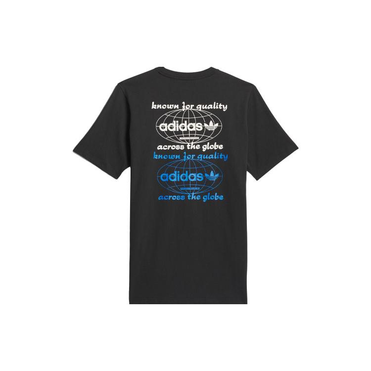 Adidas Originals T Shirts Men's Black Crew Neck Moderate Straight Fit IJ0981