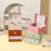Dual-Layer Lockable Jewelry Box with Double-Opening, High-Grade Storage for Jewelry and Ornaments