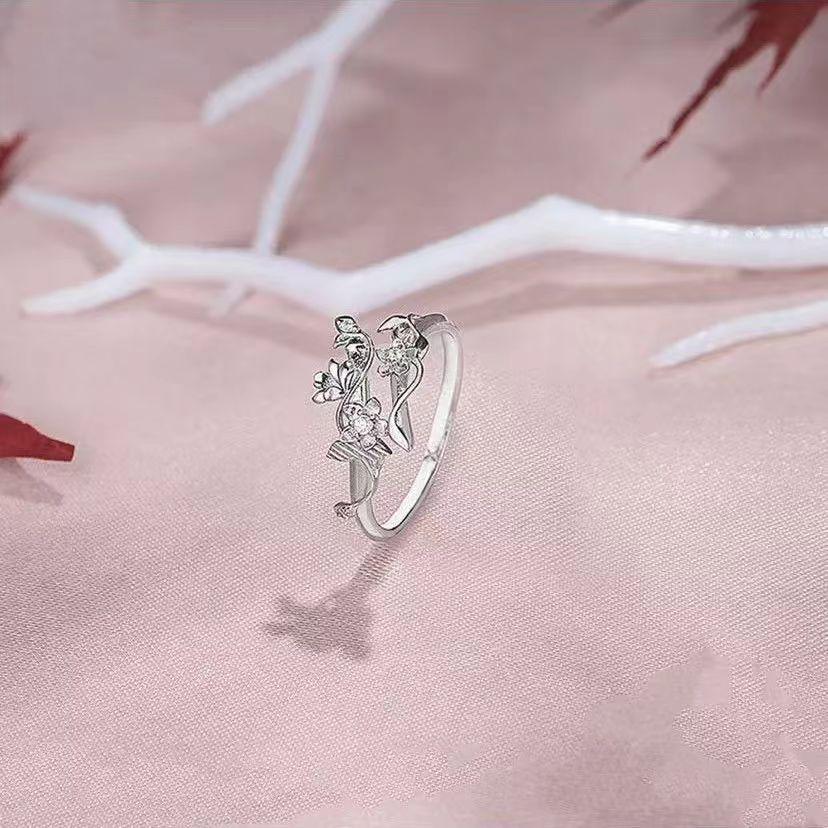 Tianguancifu Huacheng Xielian Couple Rings: Simple, Unique Personality Accessories