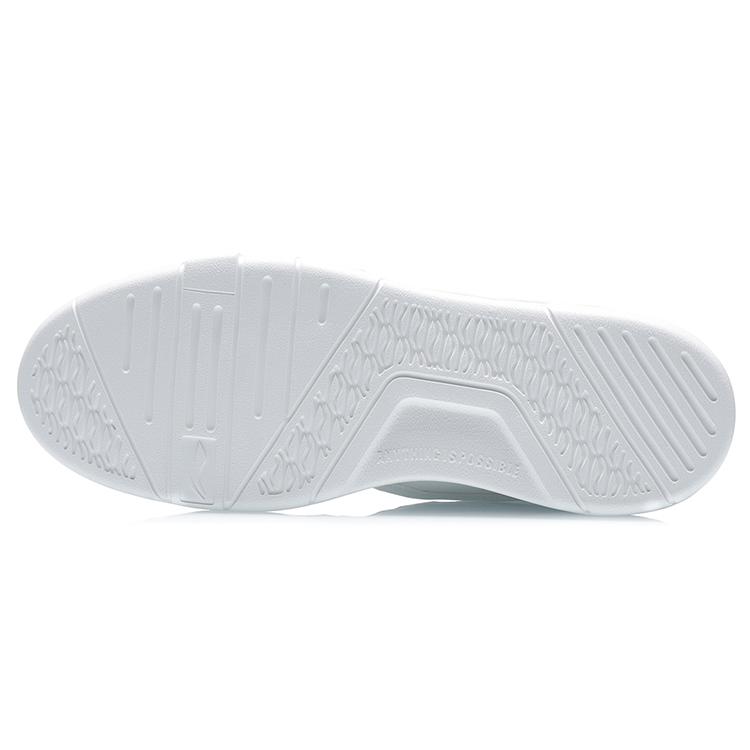 LiNing Wave Antidérapantes Respirantes Légères Équilibrées Résistantes à l'Usure Basse Top Chaussures de Skateboard Homme Blanc Noir AECR003-1