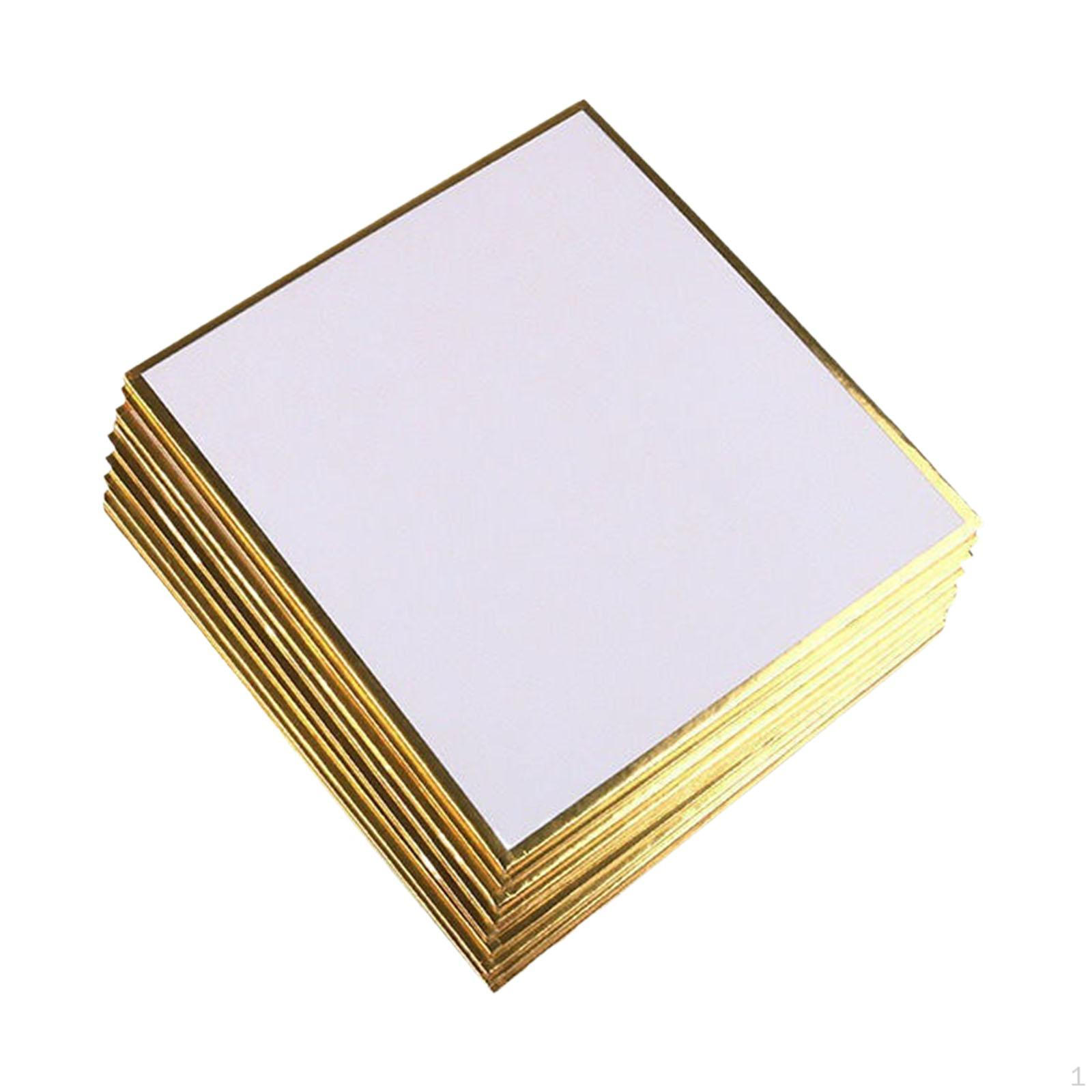 

10 Blank Square Shikishi Boards, Craft Supplies, Japanese White Boards for Hand Drawings, 10x10 cm