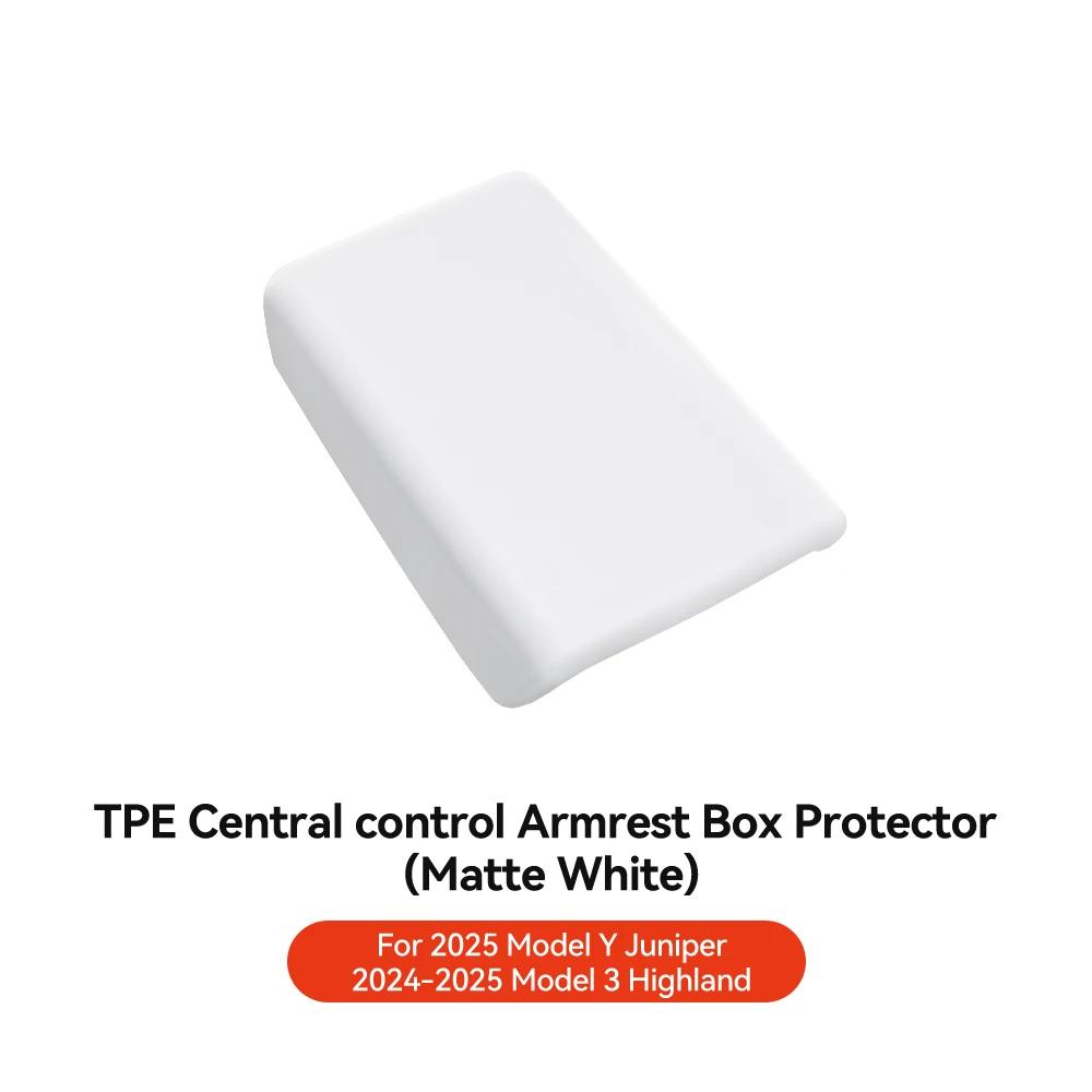 YZ for Tesla Model 3 Y Highland Juniper Auto Center Console Central Box Armrest Pad Rest Lid TPU Soft Case Cover CarAccessories