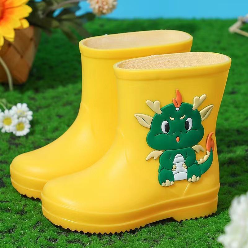 Cartoon Waterproof Unisex Toddler Rain Boots - Short Rubber Boots for Kids