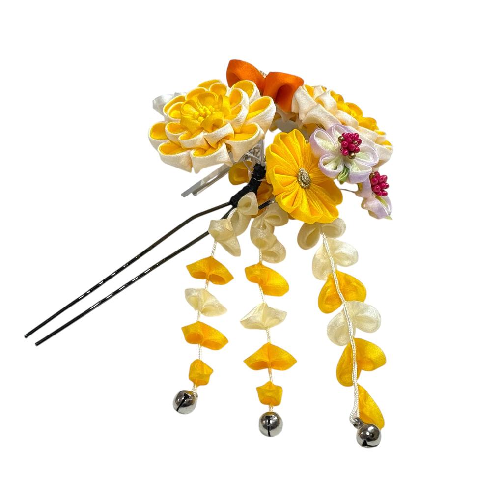 Yellow Hair Ornament for Ceremony Kimono Coming-of-Age (KZ-2)