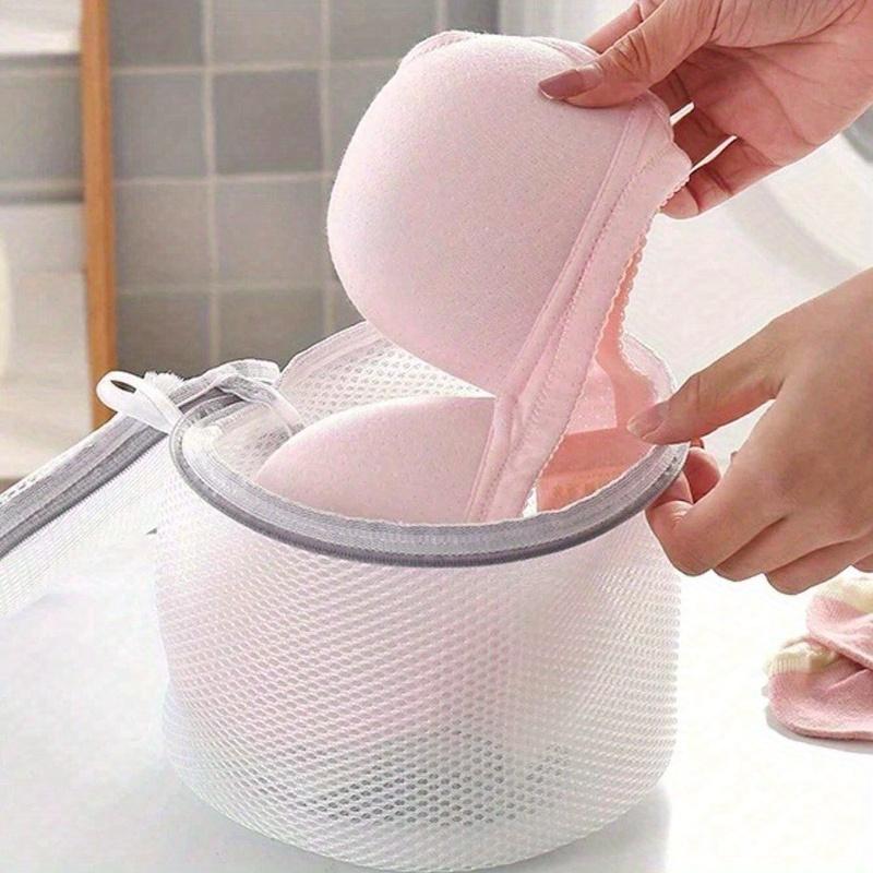 White Lingerie Laundry Bag with Zipper, Honeycomb Mesh Bra Washing Bag - Effectively Filters Impurities, Bras, Underwear, Socks, Stockings
