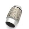 51mm-105mm Universal Car Exhaust Tube Telescopic Flexible Connection Braid Bellows 201 Stainless Steel Muffler Pipe Connector Welded Exhaust Silencer