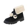 Women's Cotton Boots  Winter New Warm and Comfortable Non-slip Women's Boots Round Toe Square Heel Women's Snow Boots  Shoes