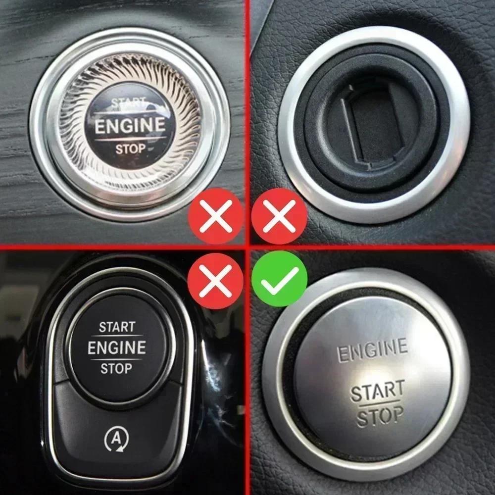 3D Sticker Emblem DecorCar Ignition Switch Start Button Cover For Mercedes Benz S205 C205 X253 W176 W213 W117 W205 GLA GLS