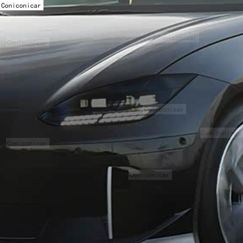 For HYUNDAI IONIQ 6 2025 Car Headlight Tint Black Protective Film Cover Protection Transparent TPU Sticker Accessories