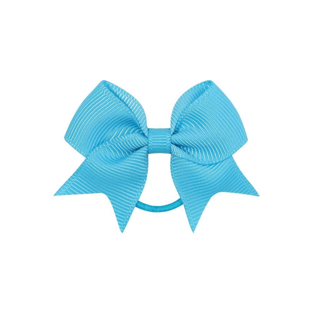 Children'S Hair Band Bow Rubber Band Solid Color Thread With Dovetail Hair Band Cute Baby Headgear Hair Accessories 2820