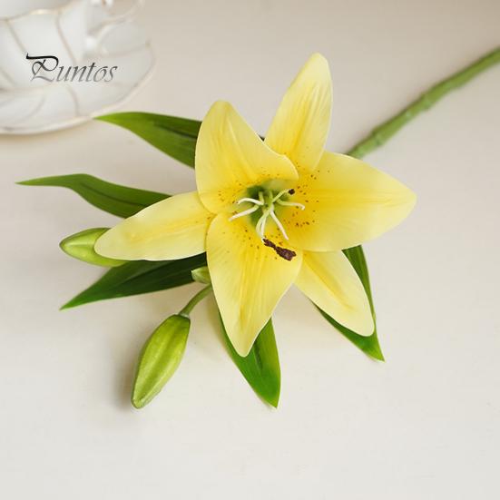 Real Touch Lilies 9 Pcs Artificial Lily Flowers for Easter Realistic White Decorative Fake Tiger Spring Wedding Table Centerpiece Home Decorations