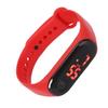 Mini Children Electronic Watch Red LED Simple Student Sports Electronic Watch with Silicone Watch Band Red