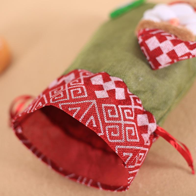 Festive Burlap Drawstring Gift Bag for Kids - Ideal for Apples, Candy, and Cookies