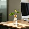 Glas Hydroponik Vase, Klarer Künstlerischer Pflanzenvermehrungsbehälter, Glas Avocado Vase Schreibtischdekoration Ideales Geschenk für Gärtner Home Office Dekoration