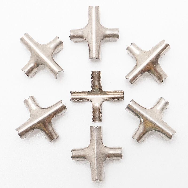 Haistik HKCL-610 Stainless Steel Invisible Protective Net Cross Clamp 2.0 (100 Pcs)