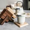 6 Stück schwarze Walnussholz-Teetassenmatten aus Kaffee-Isolierpapier, Tischsets, Tischunterlage, Untersetzer, Küchenbedarf, dekorative Tischmatte