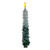Remote Control Window Candles Green Christmas Tree Flameless LED Candle, 9.8" Battery Operated Taper Candles, Dorm Room Decorative Lighting