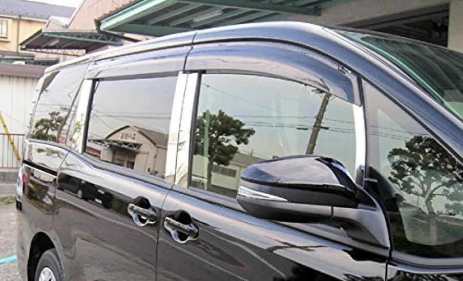 BRIGHTZ Stainless Steel Pillar Panels with Visor for Toyota Voxy Part 13962 Ultra-Mirror 80/85 (10-Piece Set) [PIL-SIL-268] (ZWR80G, ZRR80G, ZRR80W,