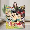 Warm Soft Blanket Picnic Astro Cartoon Boy Bedding Throws  Flannel Bedspread For Home Decor Pattern Sofa Bed Cover