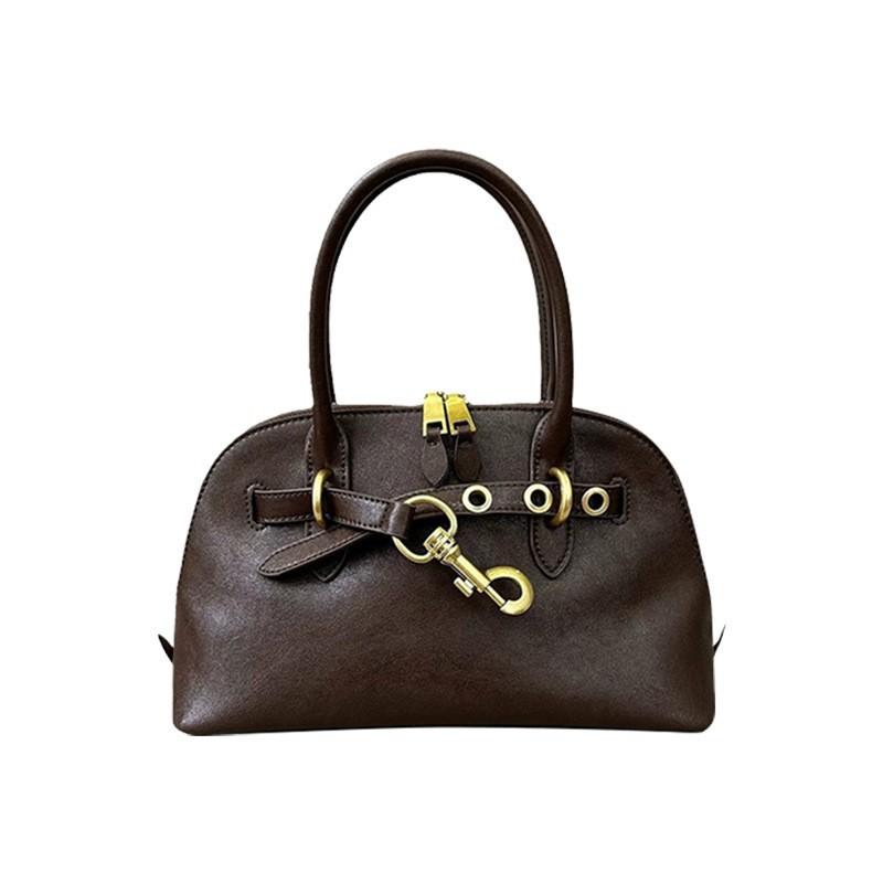 Miu Miao's Cowhide Shell Bag 25 Portable Single-shoulder Cross-shoulder Female All-matching 21cm Bowling