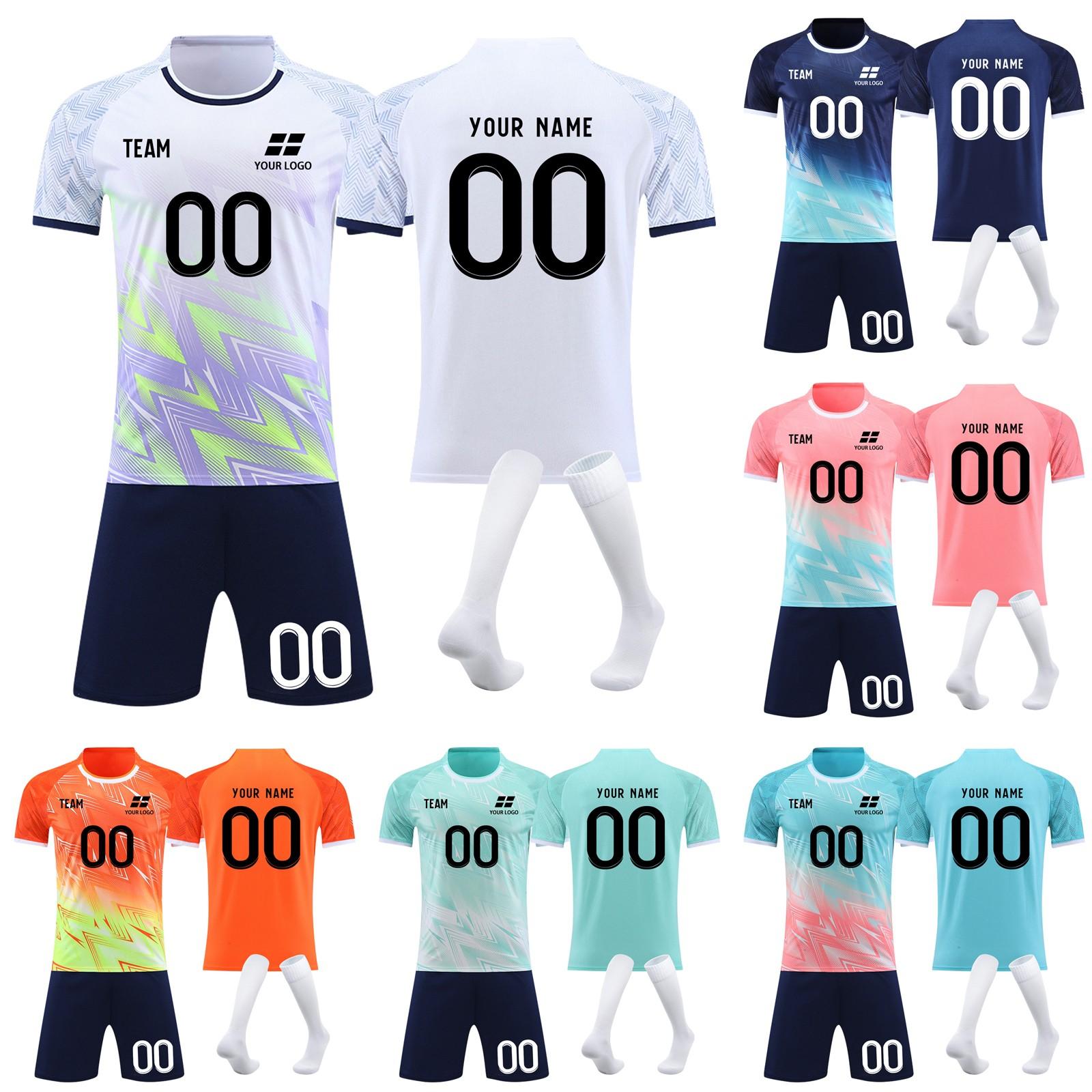 

Футбольные майки, футбольная форма, шорты, комплект носков, шорты, носки, размеры одежды для взрослых и детей 24