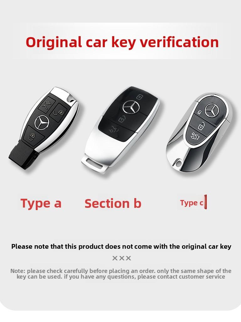SFX1 For Mercedes-Benz A B C E S G-Class CLA CLS EQA EQB EQC GLA GLB GLC GLE GLS Car Zinc Alloy Key Case Key Bag Car Metal Key Shell