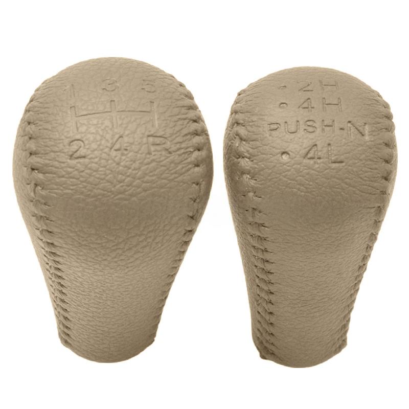 Car Interior Upgrade 5 Speed Handball Gearstick Yellow Enhanced Vehicle Control Luxurious Feel Material Non-porous Beige Leather