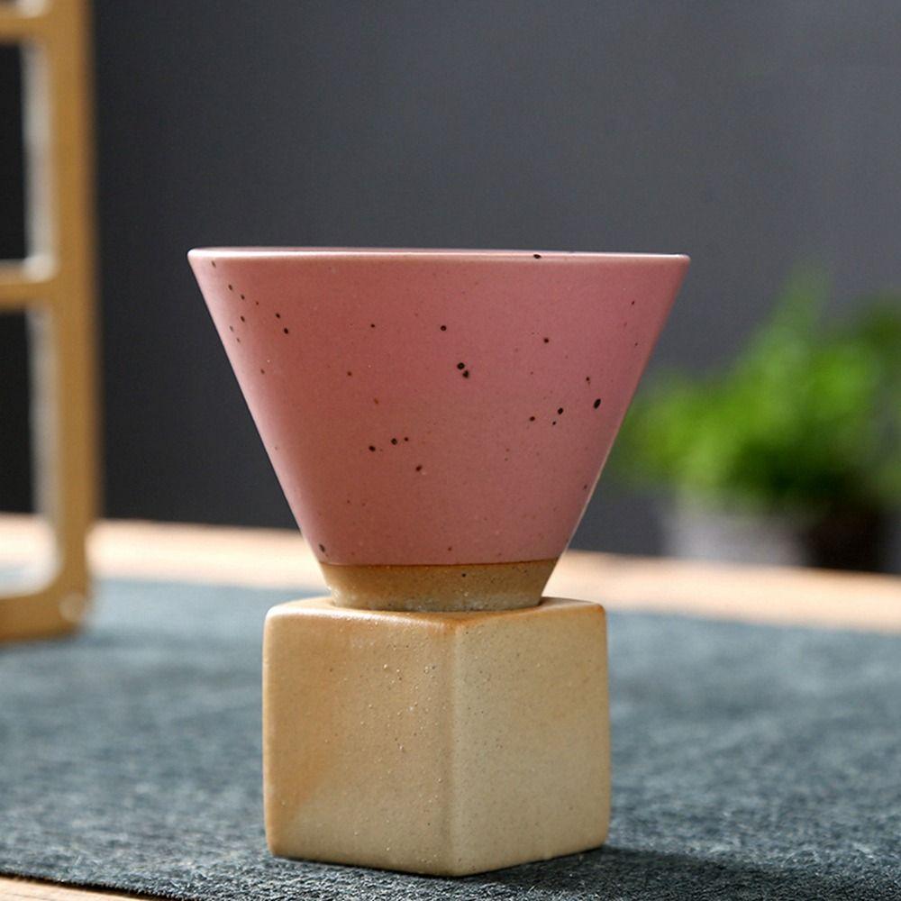 Porcelain Pottery Retro Funnel Shaped Drinkware Cappuccino Latte Espresso Coffee Mug Tea Cup