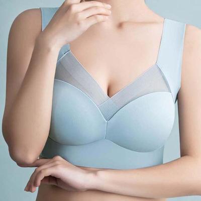 Women's Seamless Push Up Bras Anti Sagging Wireless Comfortable Underwear Gathers Ice Silk Sport Bralette Backless Lady Brassiere