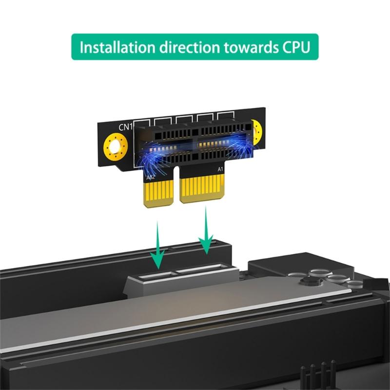 PCIE X1 Risers Card 90 Degree Adapters Card PCIE Extenders Extension Card for 1U/2U Small Computer Server Case
