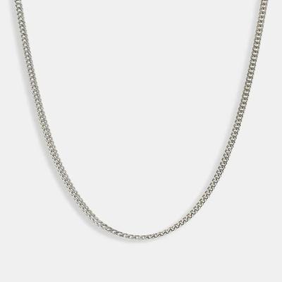 Franco Chain In White Gold 3mm Bestfriend Gift Wedding Anniversary Birthday Christmas Graduation Father’s Day, Valentine’s Day Gift for Husband