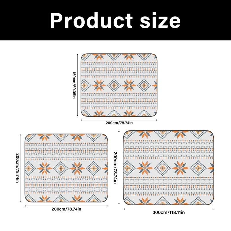 Large Outdoor Picnics Mats Nonslip Grass Resistant Durability Camping Pad for Family Gatherings