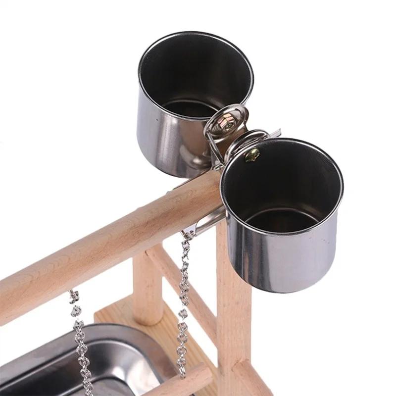 1Pc Pet Bird Toy Activity Center Birdcage Stands with Bird Perch Ladder Hammock Feeder Playground for Cockatiel Parrot