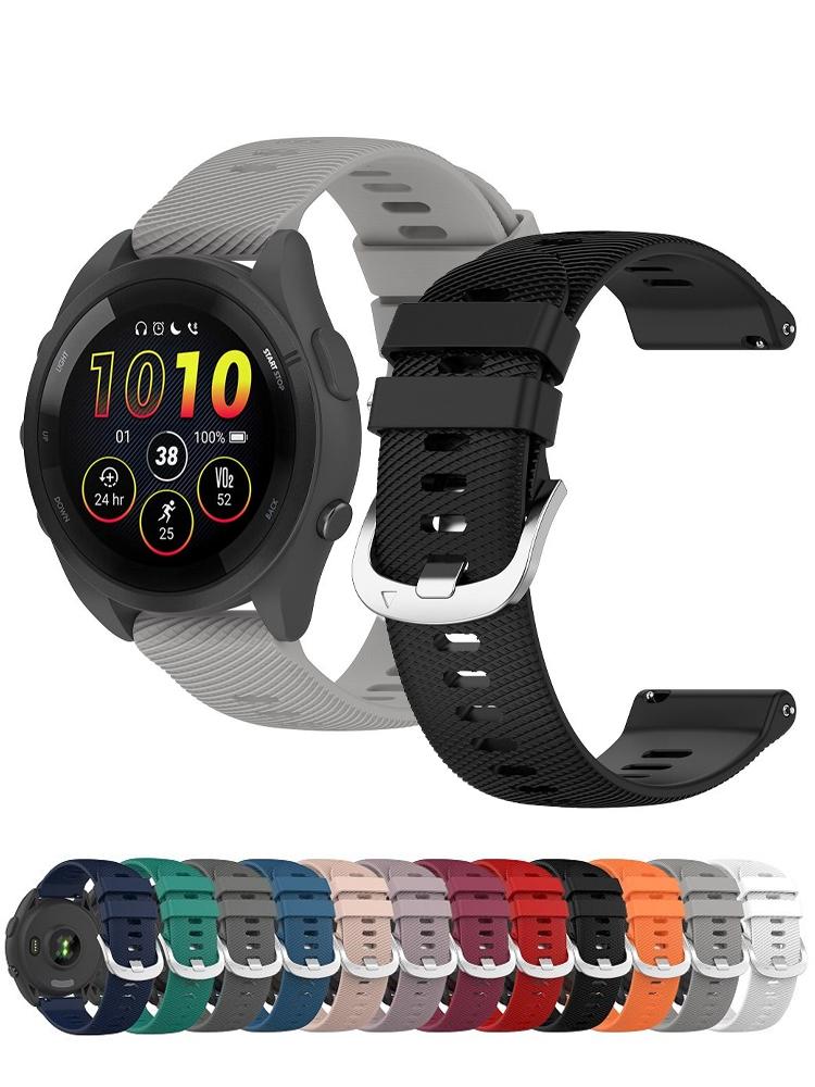 20mm Silicone Sport Band for Garmin Forerunner 55/245/645 Vivoactive 3/5/6 Venu bracelet correa Fenix 7S/6S/5S/Pro/plus Strap