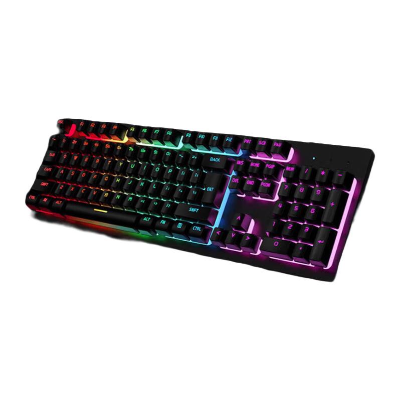EWEADN GX300 Mechanical Feel Keyboard And Mouse Set, Gaming Wired 104-Key Desktop Computer Laptop Office Membrane Keyboard And Mouse Peripherals