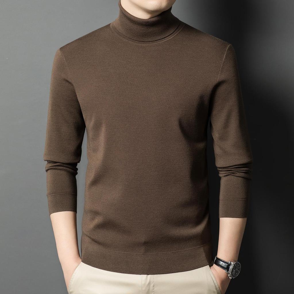 2025 Winter Fashion: Men's Fine Australian Wool High-Neck Sweater - Thick, Casual Style for All Ages