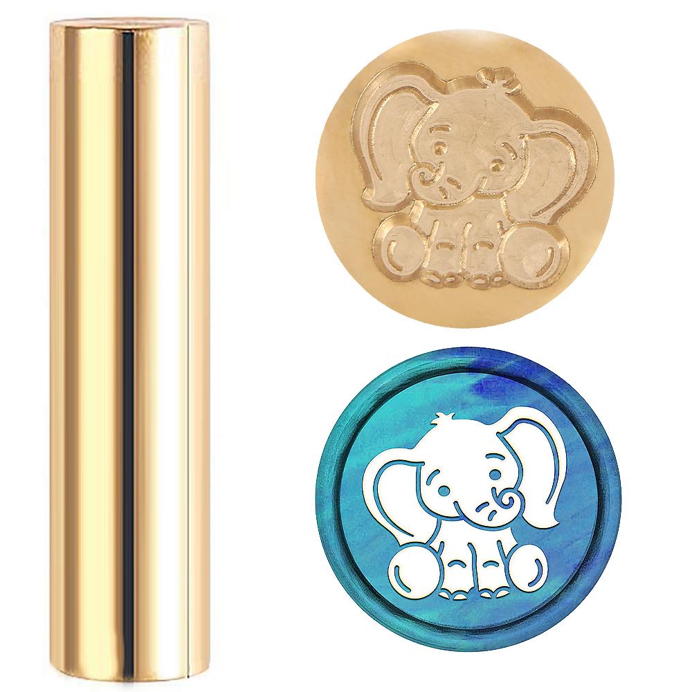 1pc Magic Book Wax Seal Mini Brass Column Stamp Little Elephant Frog Cat Pattern 15mm Sealing Wax Stamps Sealing Stamp
