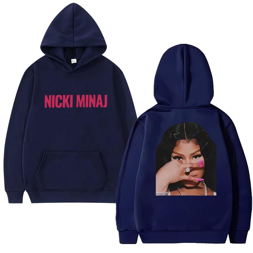Rapper Nicki Minaj New album Double Sided print Autumn Winter Hoodie Men women vintage hip hop pullover Unisex Fleece streetwear