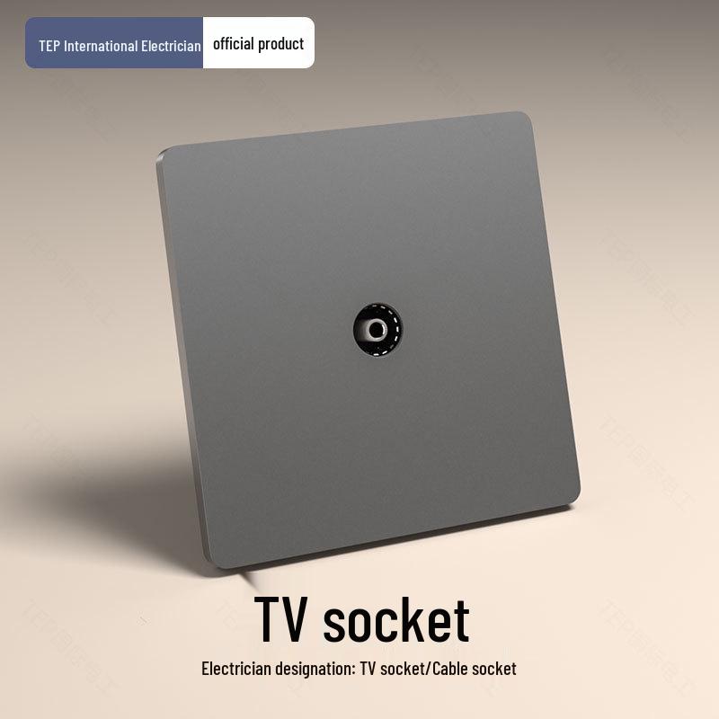 86-Type Smart Concealed Switch Socket, Gray Panel, Compatible with Mijia Mesh 2.0 Voice Control.
