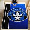 1Pc CF Montreal Print Flannel Blanket High Quality Warm Comfortable Cover for All Seasons Perfect for Gifts Home Decor