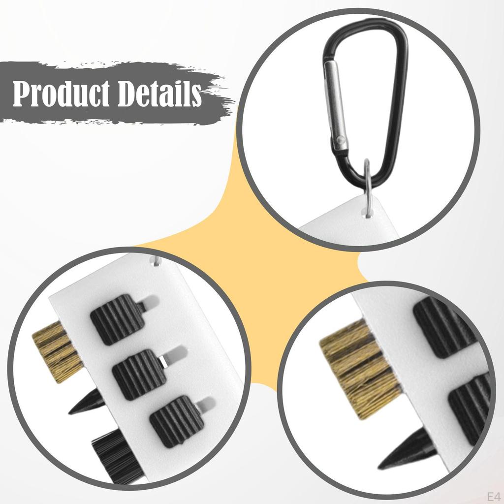 Golf Club Cleaning Brush 3 in 1 Groove Cleaner Tool for Tournament