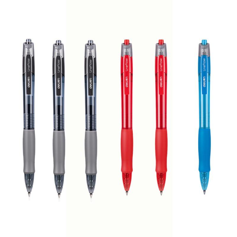 Deli Zhen S08 Black Gel Pen 0.5mm Bullet Tip, Elegant Design for Office & Student Use
