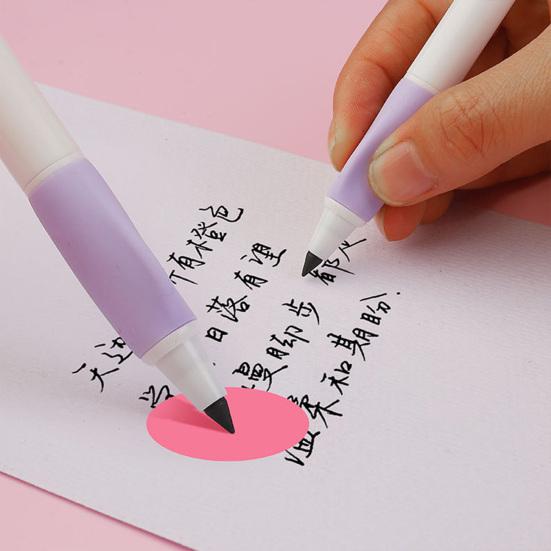 Set de 7 creioane eterne HB 0,5 mm Creioane de tip Push Ascutire fara cerneala Creion sters fara cerneala Creion corectiv cu prindere din silicon pentru scoala primara