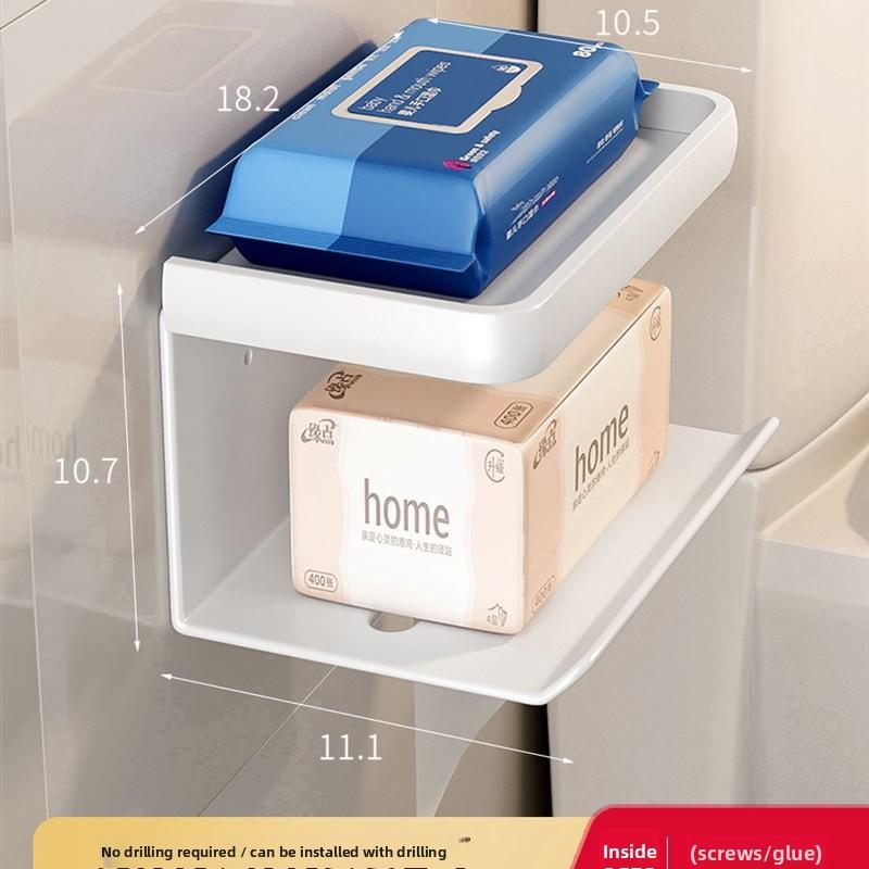 Non-perforated Wall-mounted Shelf In Toilet