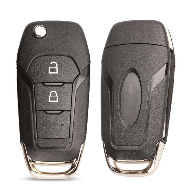 jingyuqin 10pcs/lot 2/3/4 Buttons Flip Folding Remote Car Key Shell Case for Ford Fusion Edge Explorer 2013-2015 HU101 blade