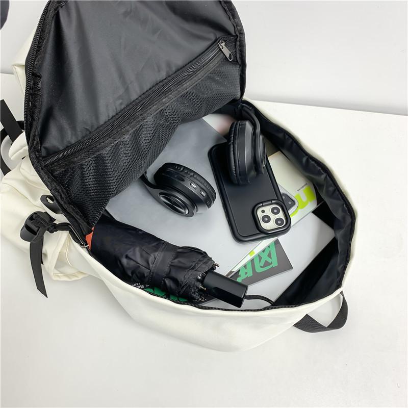 Schoolbag Backpack Male Korean Version Large Capacity Simple Trend Lightweight Backpack Japanese Junior High School High School Student College