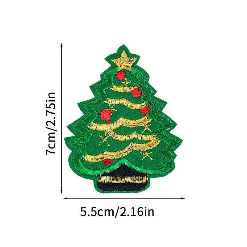 1pc Santa Claus For Clothing Bags Badge Sticker DIY Appliques Cartoon Christmas Emblem Embroidery Patches Iron On