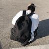 Simple Nylon Backpack for Students Large Capacity School Bag for High School College